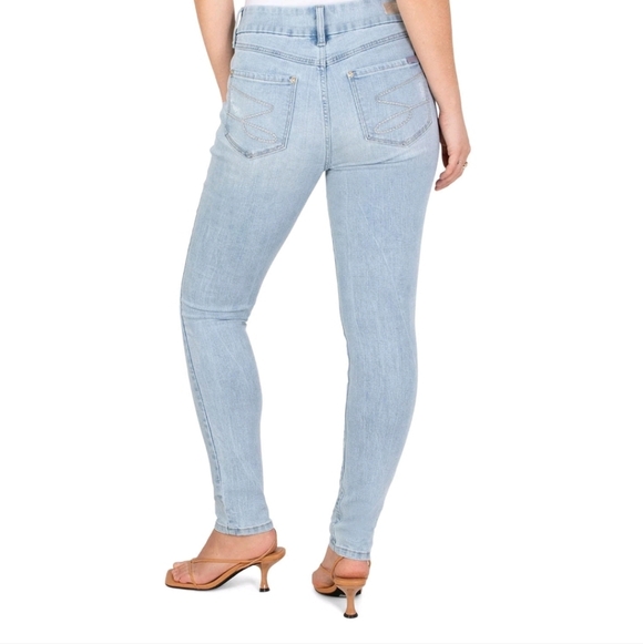 Seven7 Women's Tummyless High Rise Slimming Skinny Jeans sz 8  light wash denim - Picture 3 of 12